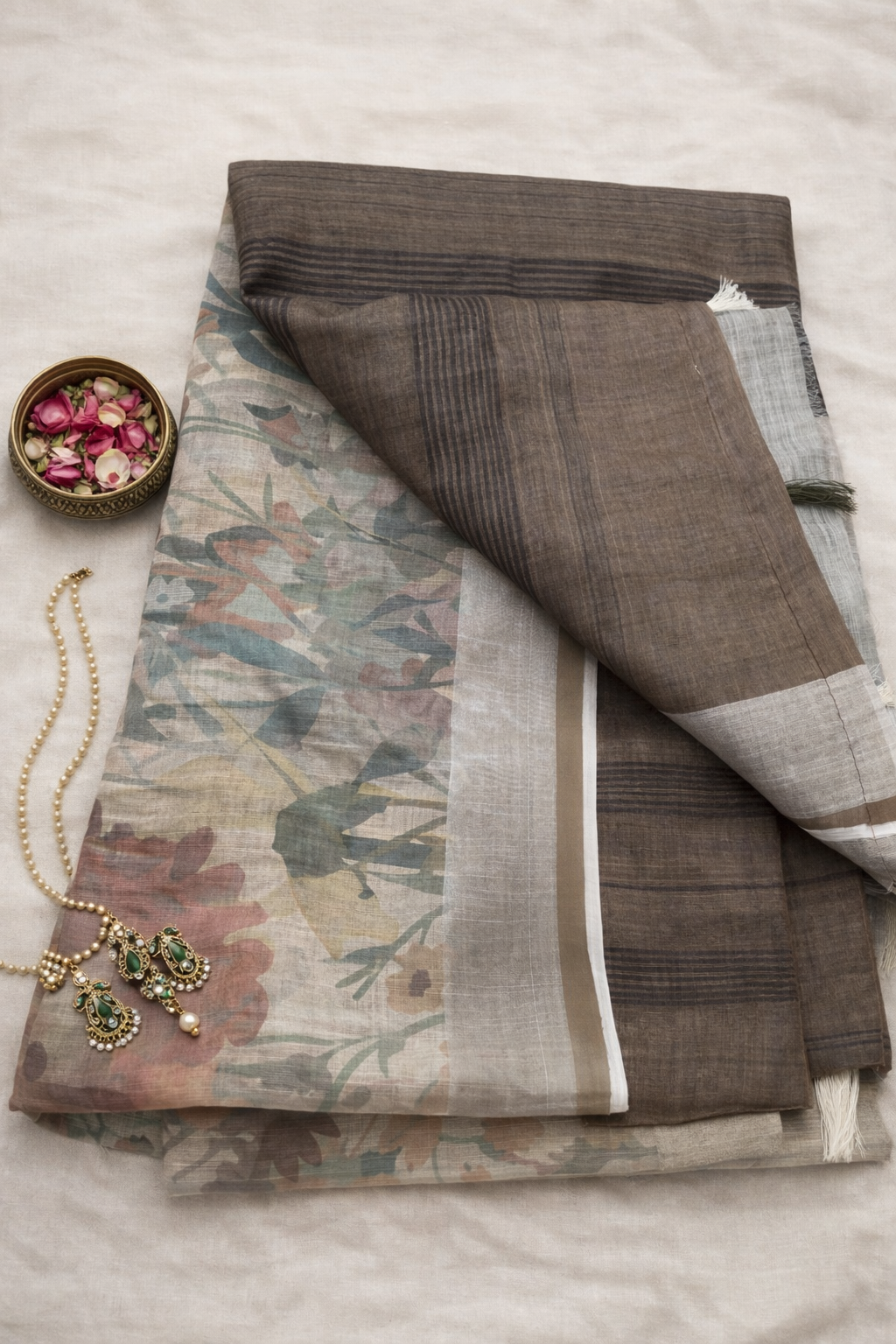 SAR-LC-MUTD-GRE-001|| LC MUTD GREY Saree