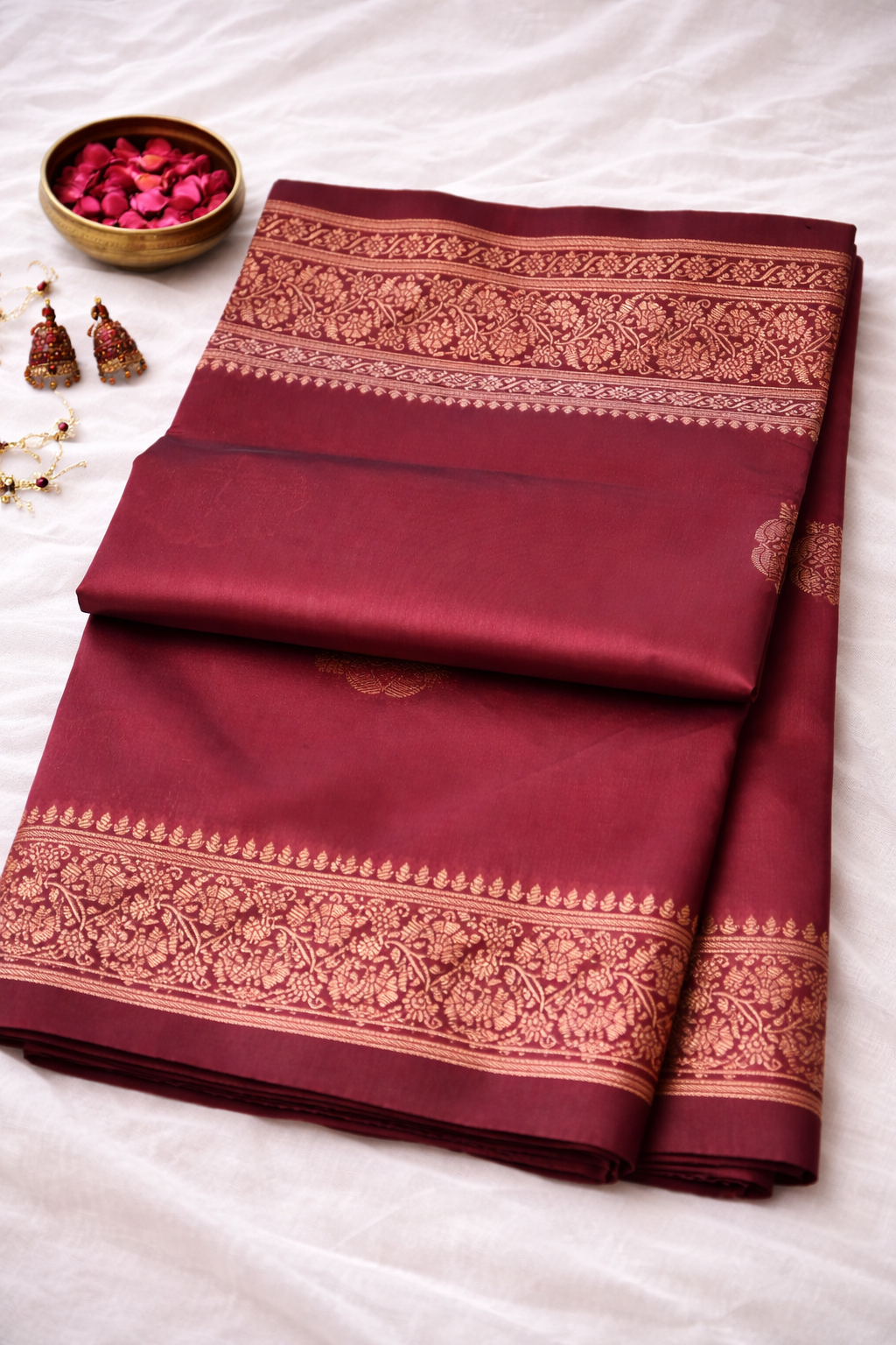 SAR-FC-RED-GRN-001 || FC CTRST RED GRN Saree