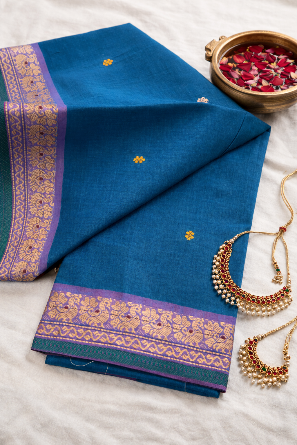 SAR-PC-BLU-001|PC BLU Saree