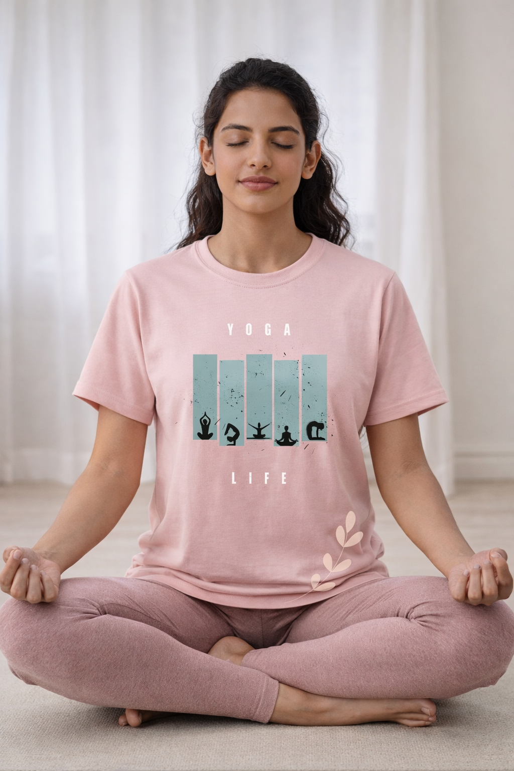 Unisex Cotton Crew Neck Yoga T-Shirt