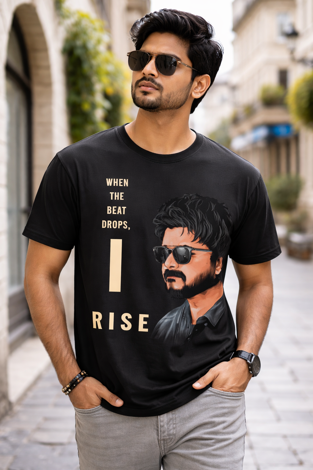 Vijay Inspired | When the Beat Drops, I Rise | T-Shirt