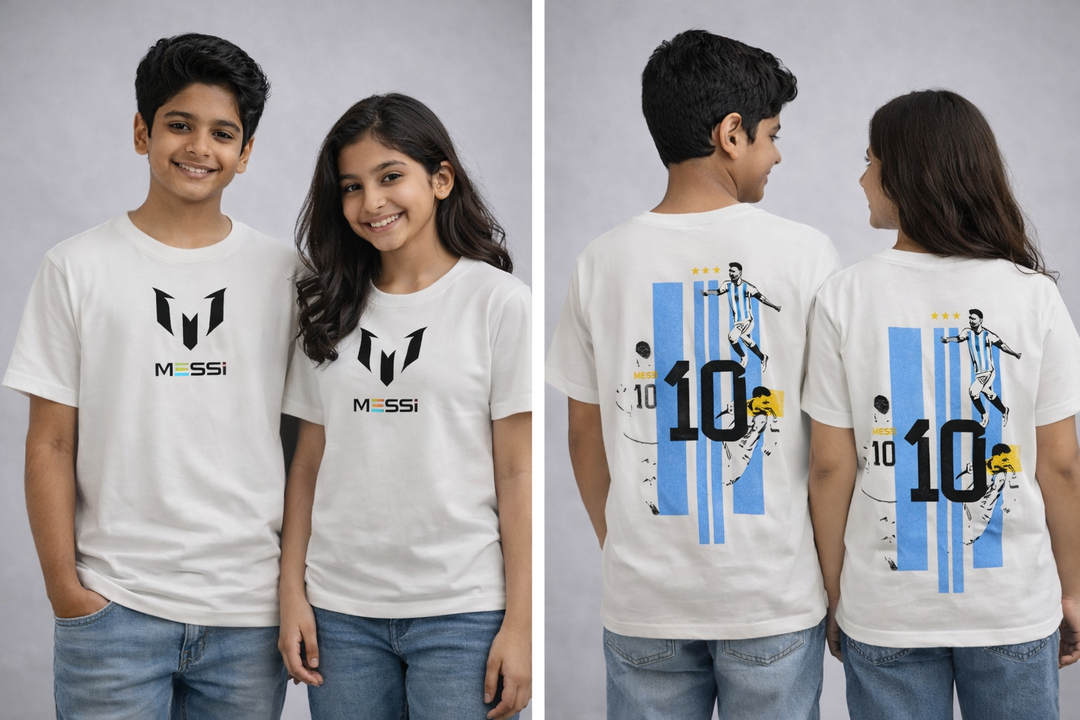 Messi Inspired Football Graphic T-Shirt – Kids Edition