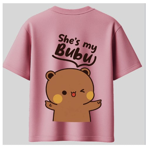 Bubu Dudu Couple T-Shirts | Double Side Design Printed