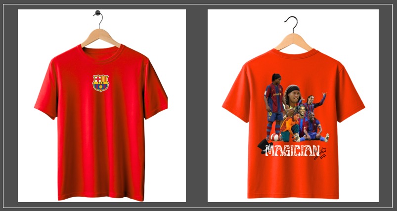Kids Football Legend Graphic T-Shirt – Barcelona Inspired Design