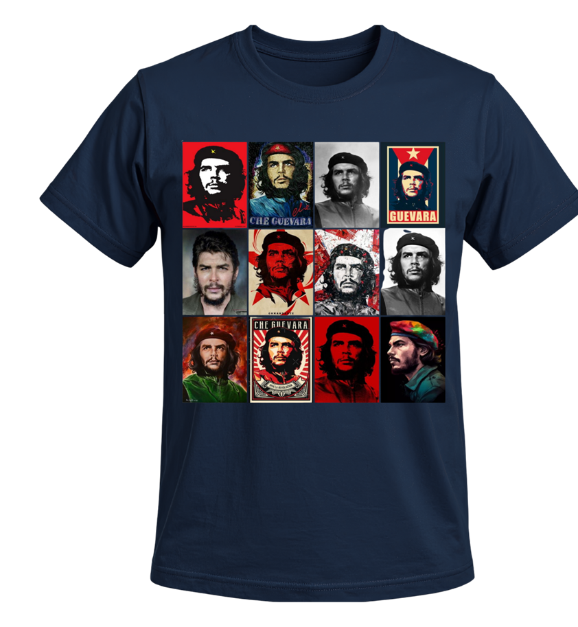 Men’s Navy Blue Che Graphic Printed T-Shirt