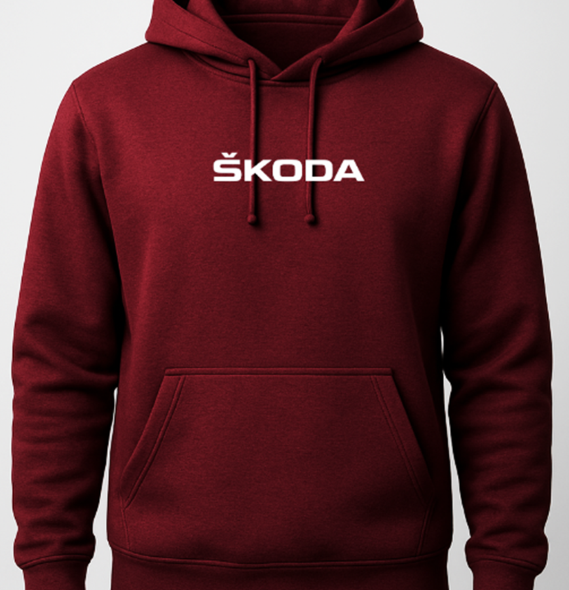 Skoda Octavia Graphic Printed Hoodie – Maroon
