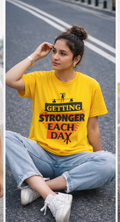 Getting Stronger Each Day – Motivational Fitness T-Shirt